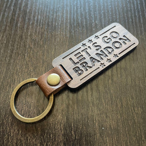 Lets Go Brandon - Wooden Keychain