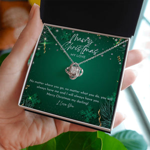 Love Knot Necklace - Merry Christmas