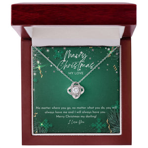 Love Knot Necklace - Merry Christmas
