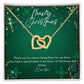 Interlocking Hearts Necklace - Merry Christmas Mom