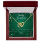 Interlocking Hearts Necklace - Merry Christmas Mom