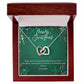 Interlocking Hearts Necklace - Merry Christmas Mom